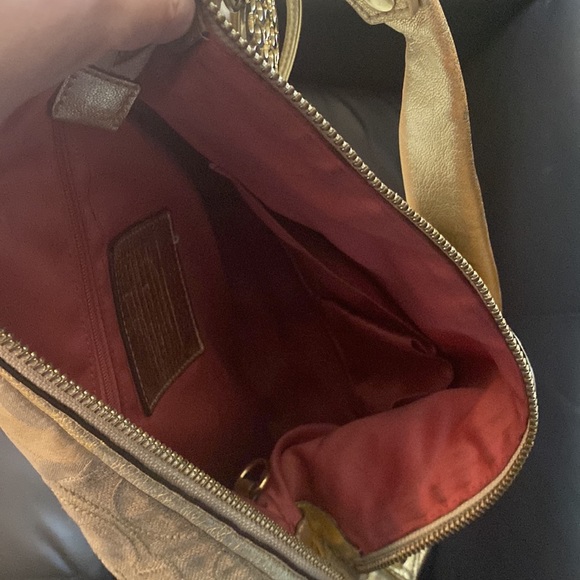 Coach Gold Hobo Shoulder Bag - Picture 9 of 10